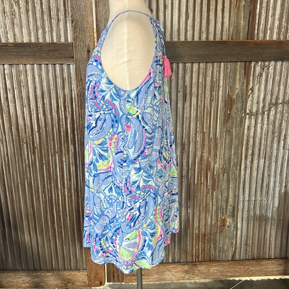 Lilly Pulitzer Blue and Pink Fruit Pattern Dress - Picture 4 of 9
